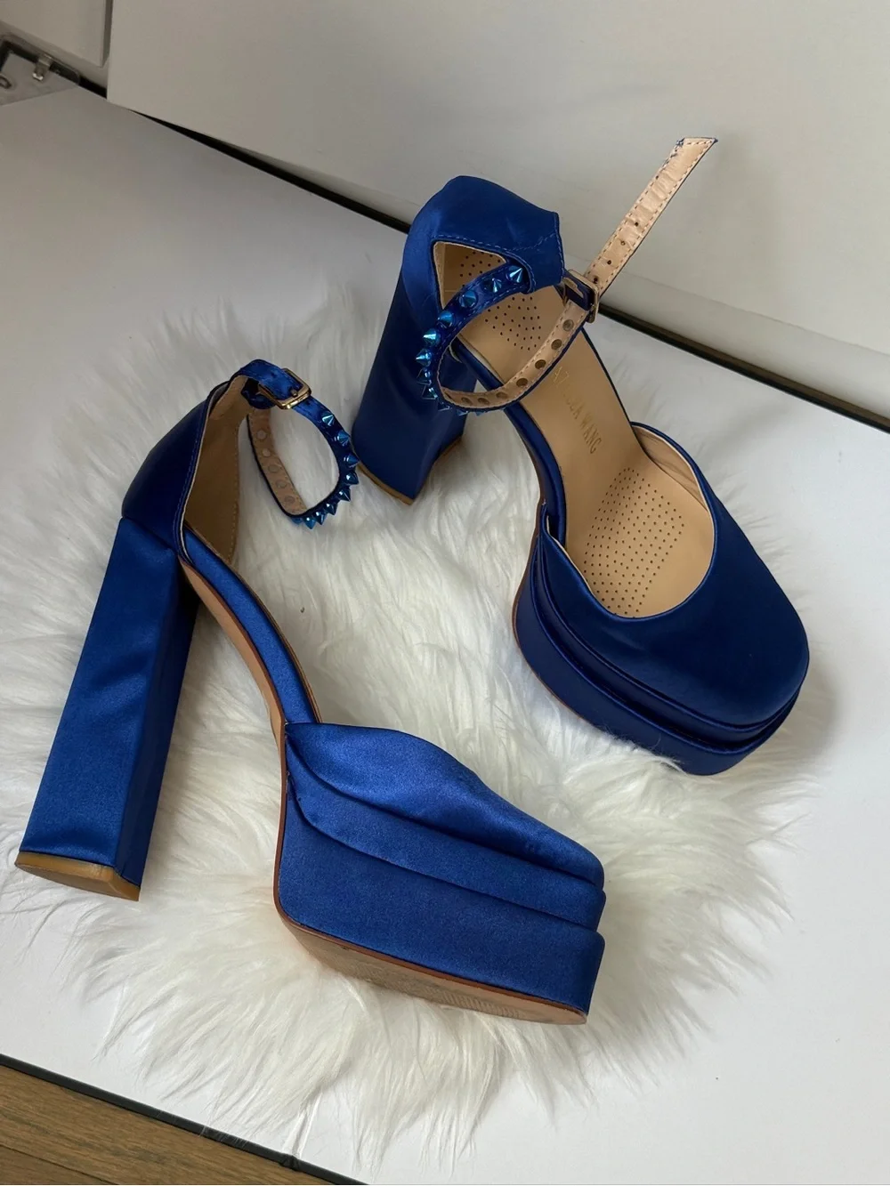 Azalea Wang Super Heels Platform In Blue Size Fits 8-9